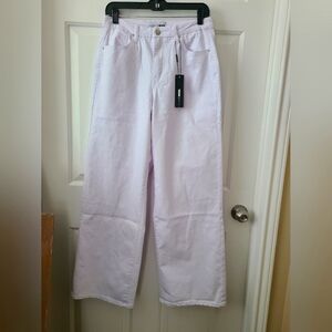 SZ 11 White Wide-Leg Jeans NWT